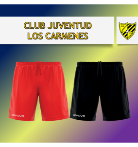 PANTALÓN CORTO ROJO Y NEGRO