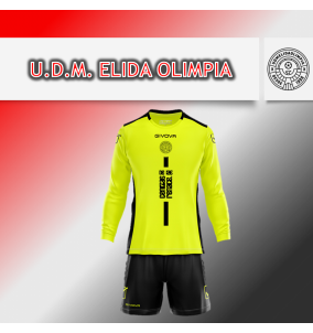 KIT PORTERO PRIMERA EQUIPACIÓN (KITP009 AMARILLO FLUO/NEGRO))
