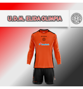 KIT PORTERO SEGUNDA EQUIPACIÓN (KITP009 NARANJA FLUO/NEGRO))