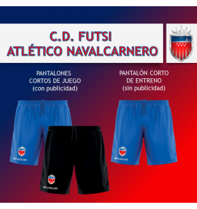 PANTALONES CORTOS BASE NEGRO/ROYAL(x2)